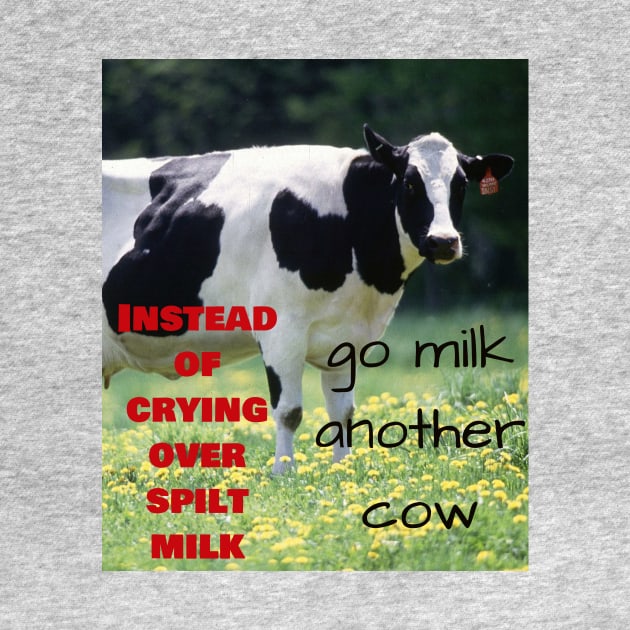 Instead of crying over spilt milk, go milk another cow by Jerry De Luca